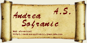 Andrea Sofranić vizit kartica